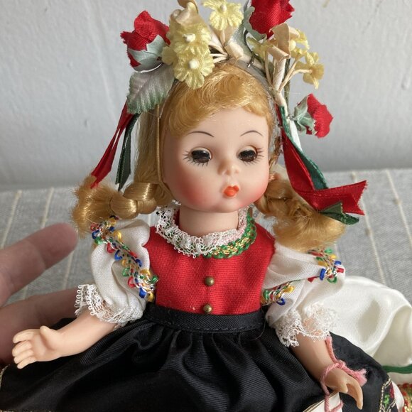 Vintage Madame Alexander Doll “Poland” Little Huggums Moving Eyes 8” with Box - Picture 1 of 16